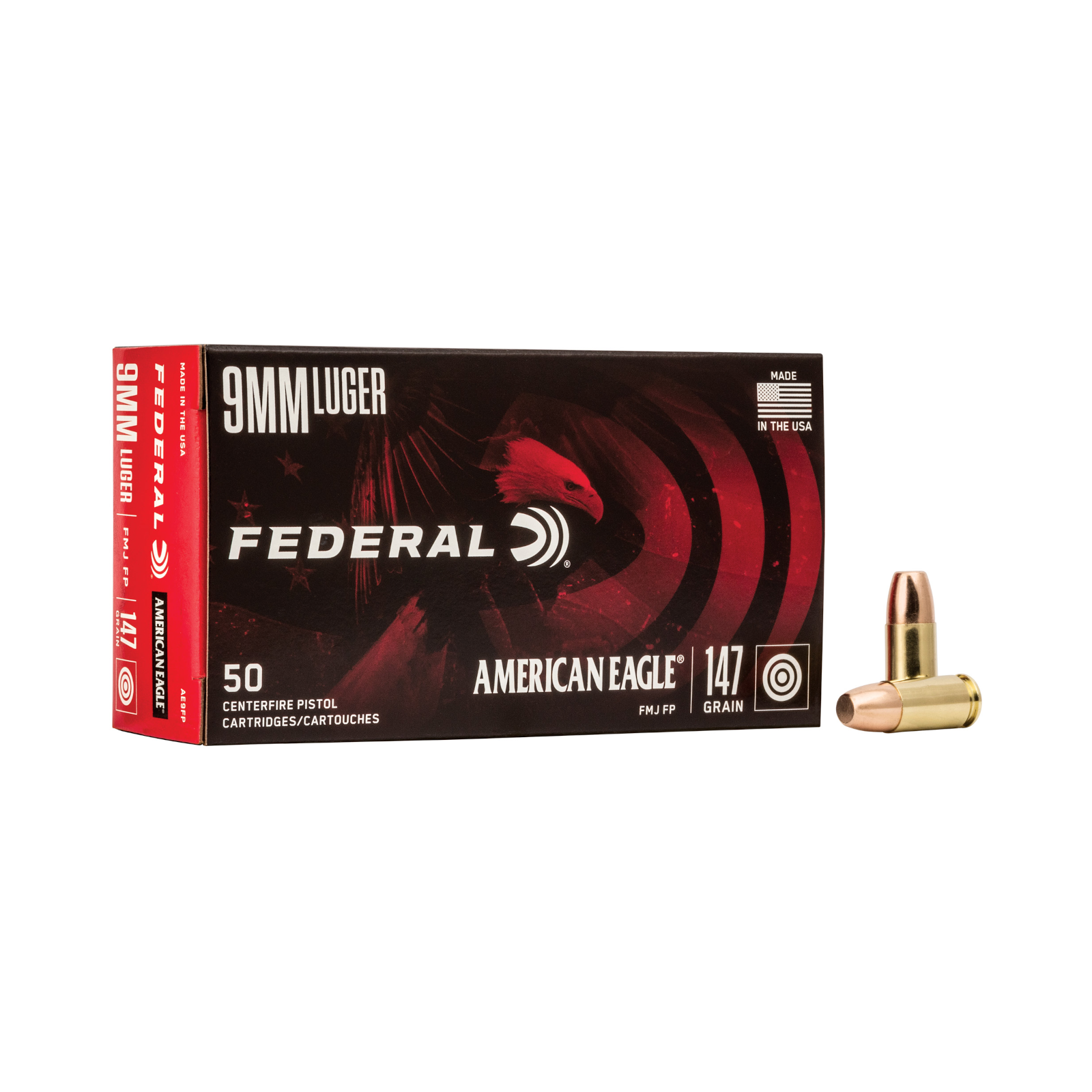 Federal American Eagle 9mm Full Metal Jacket Ammunition