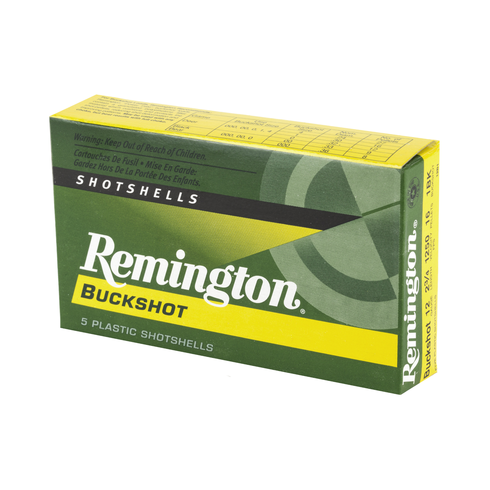 Remington 12 Gauge Buckshot Ammunition