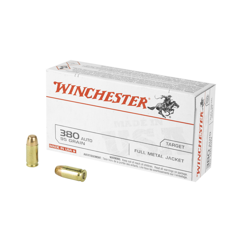 Winchester .380 ACP Full Metal Jacket Ammunition