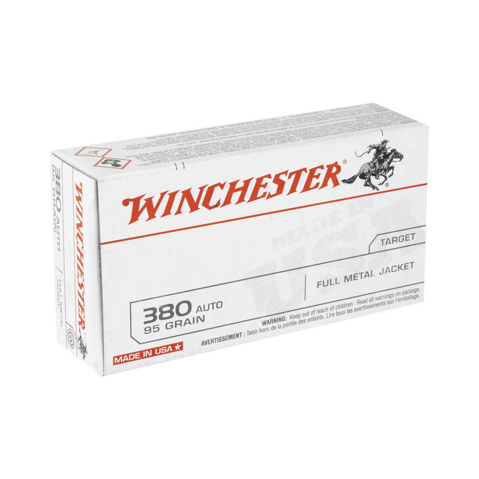 Winchester .380 ACP Full Metal Jacket Ammunition
