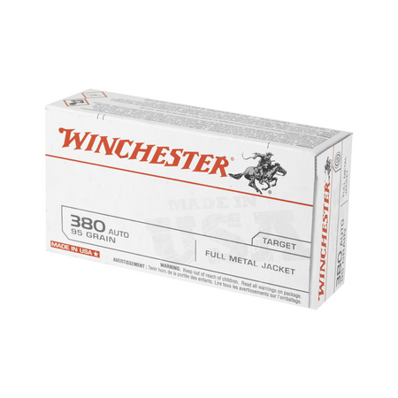 Winchester .380 ACP Full Metal Jacket Ammunition