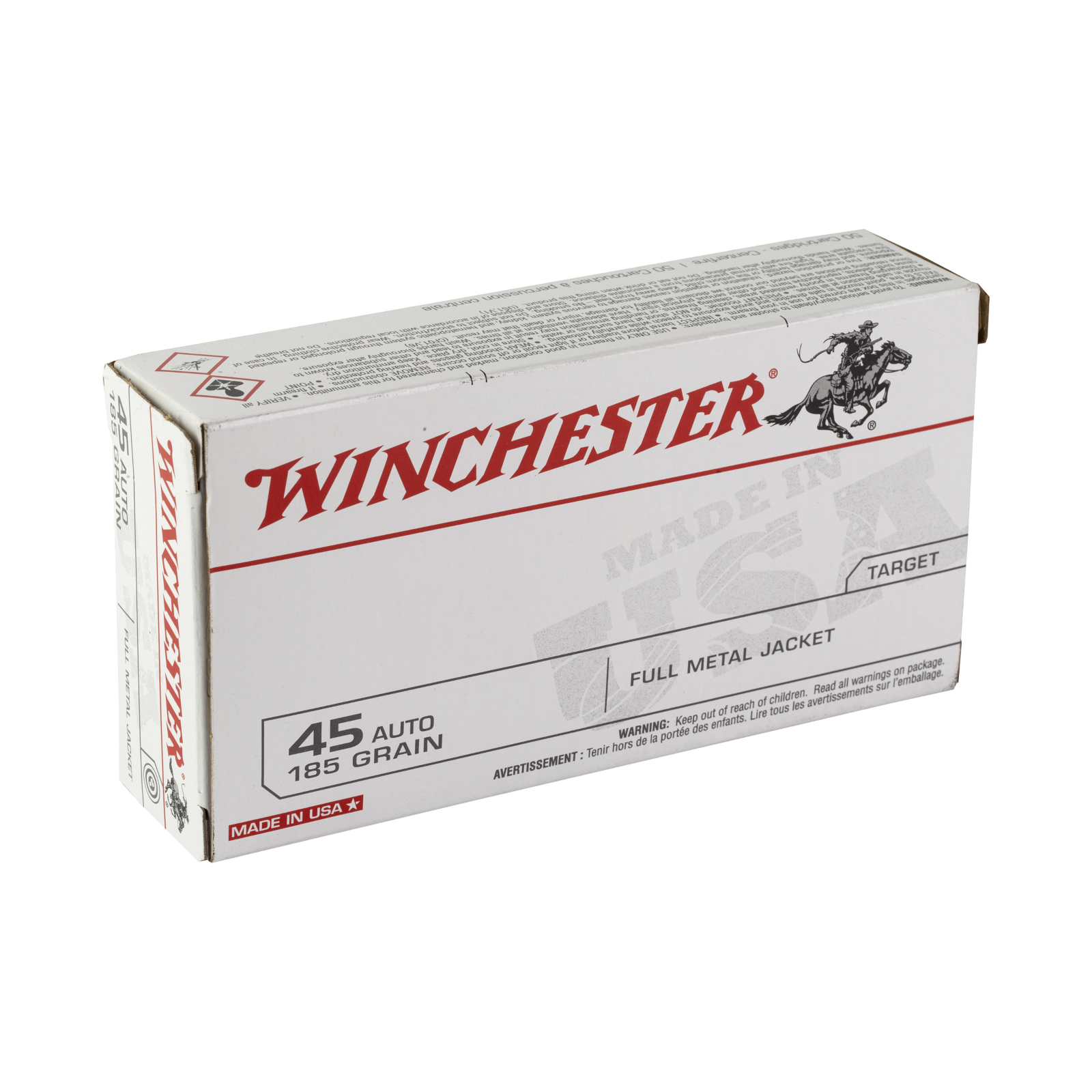 Winchester .45 ACP Full Metal Jacket Ammunition