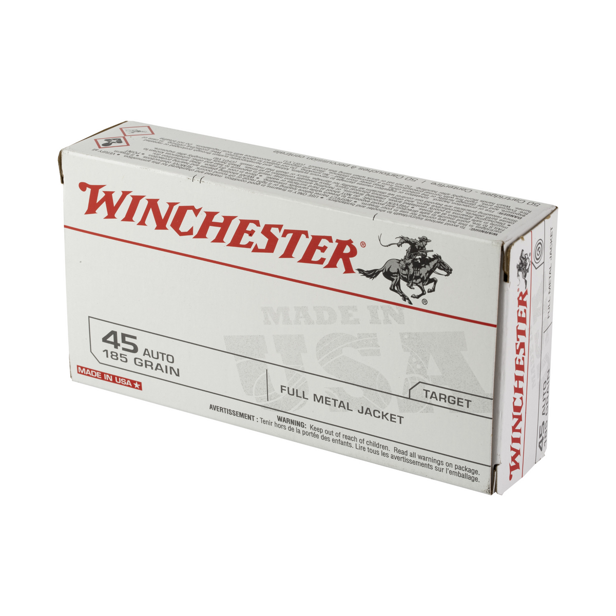 Winchester .45 ACP Full Metal Jacket Ammunition